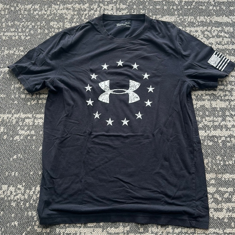 Well loved Under Armour black tee shirt